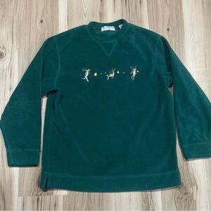 Vintage LT Sport Petite Fuzzy Reindeer Christmas Sweater Ugly Sweater Women’s PM